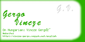 gergo vincze business card